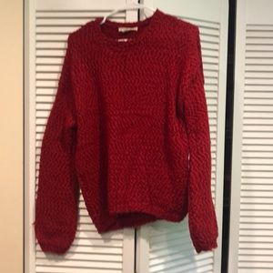 Red fuzzy sweater (Size M)